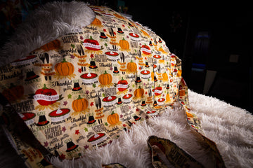 Reversible Fall-Themed Pumpkin Apron with Pockets