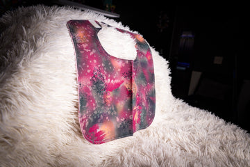 Pink and Black Tie-Dyed Baby Bib