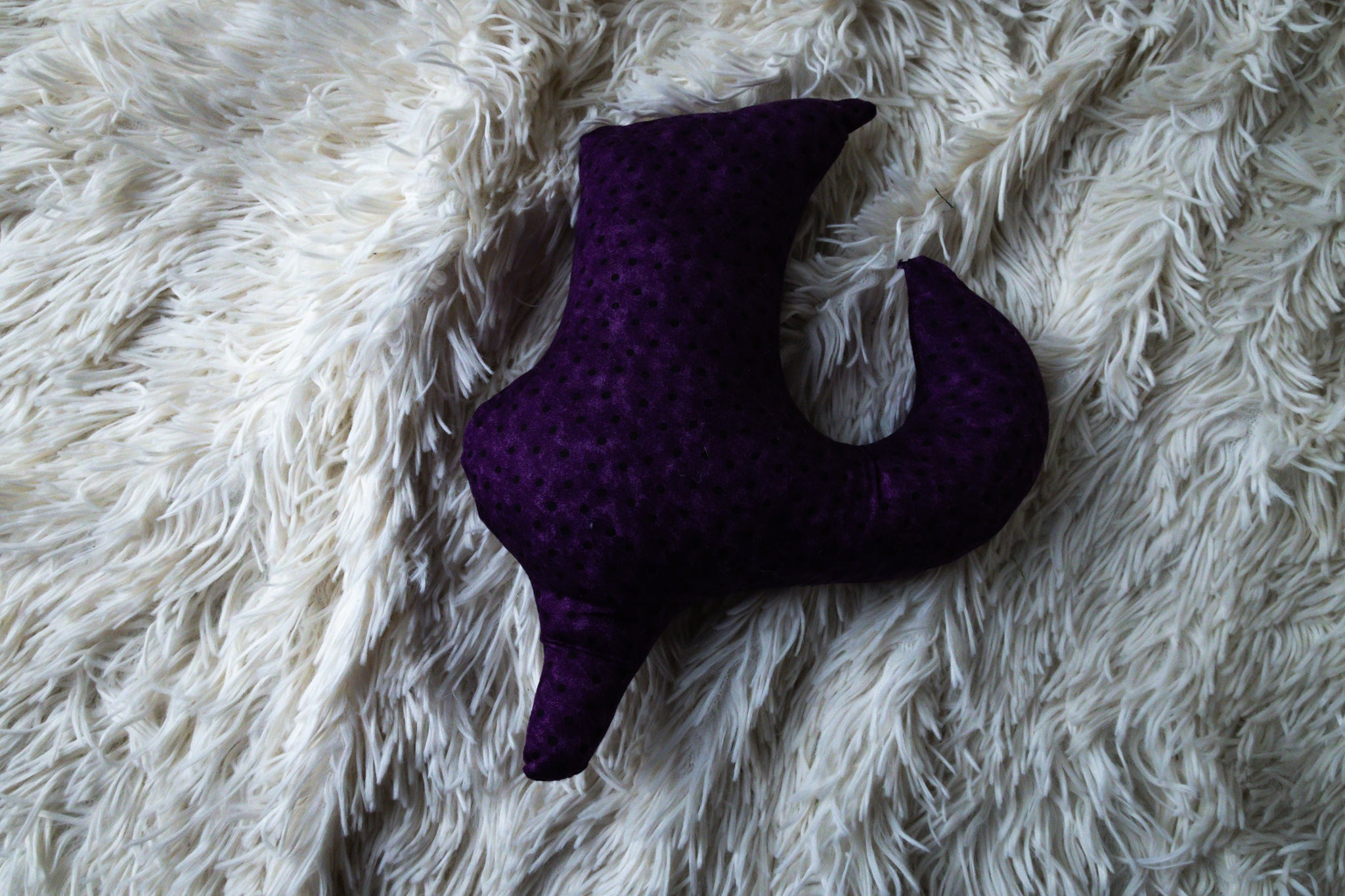 Handmade Small Purple Shoe Pillow