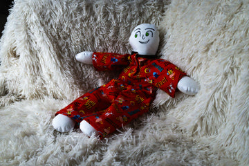 Handmade Small Red Fabric Boy Doll