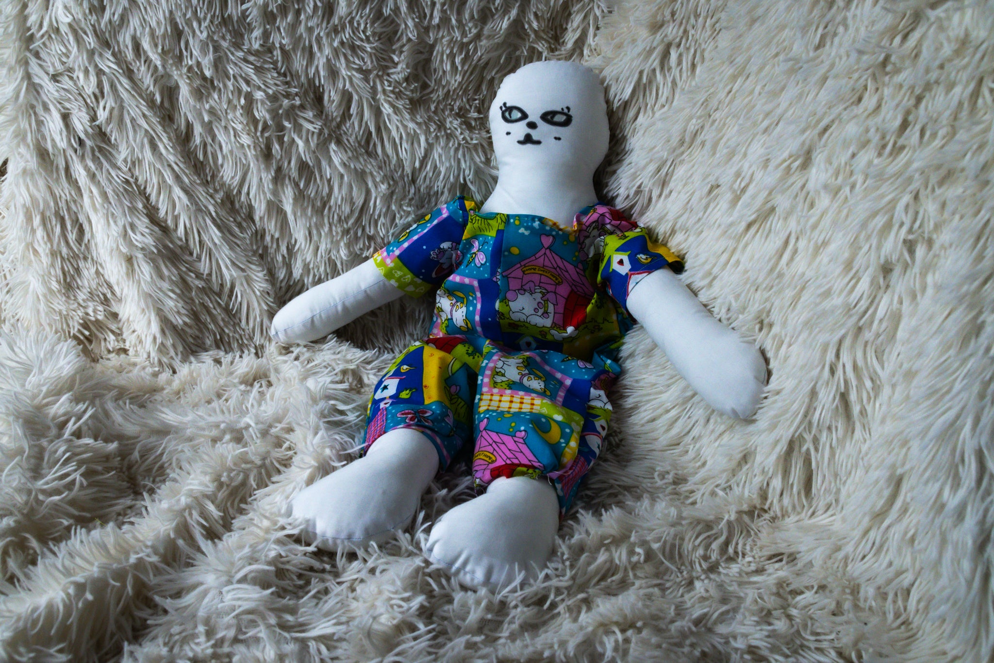 Handmade Small Fabric Girl Doll
