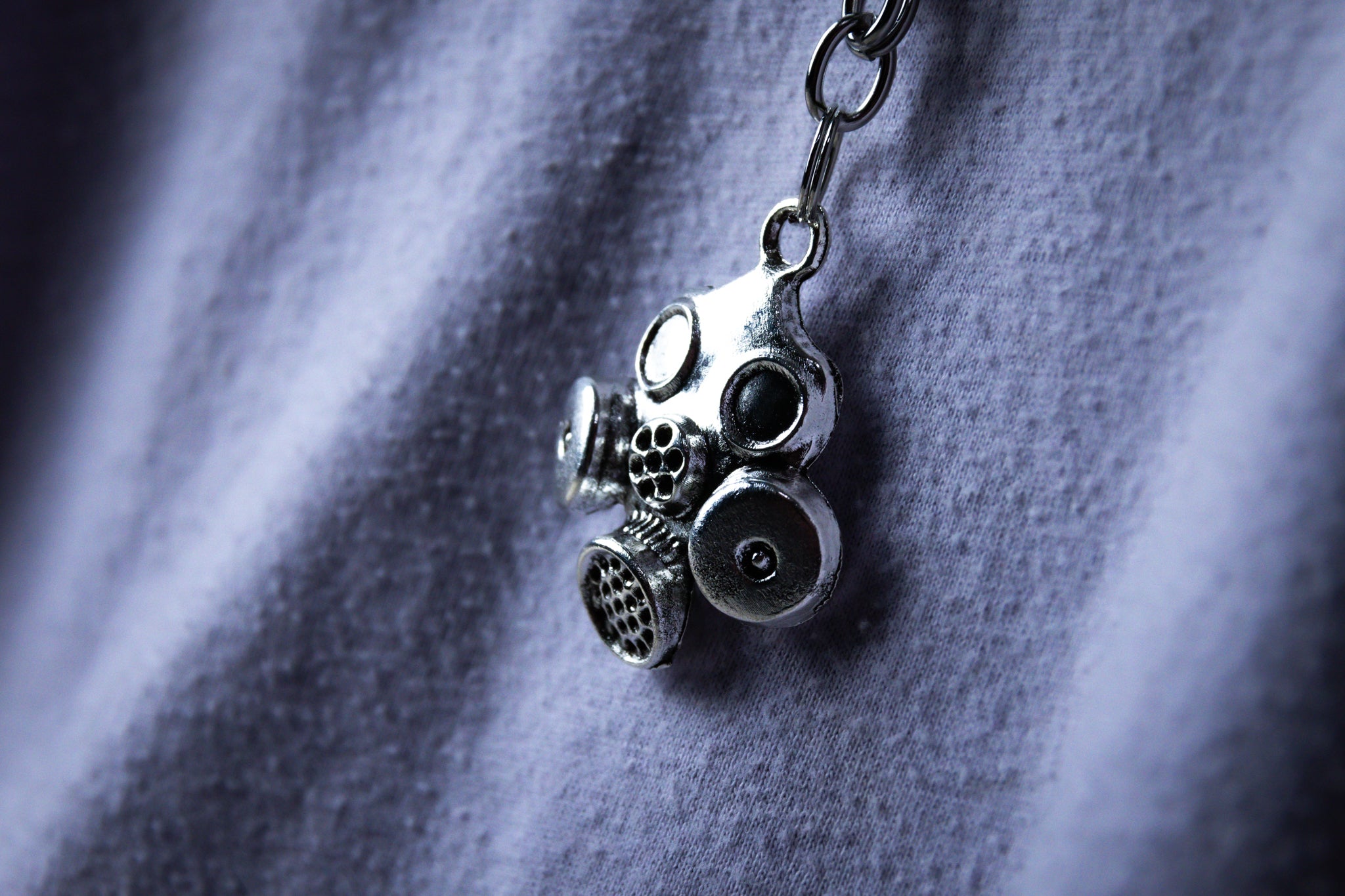 Handmade Long-Length Firefighter Gas Mask Necklace