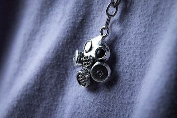 Handmade Long-Length Firefighter Gas Mask Necklace