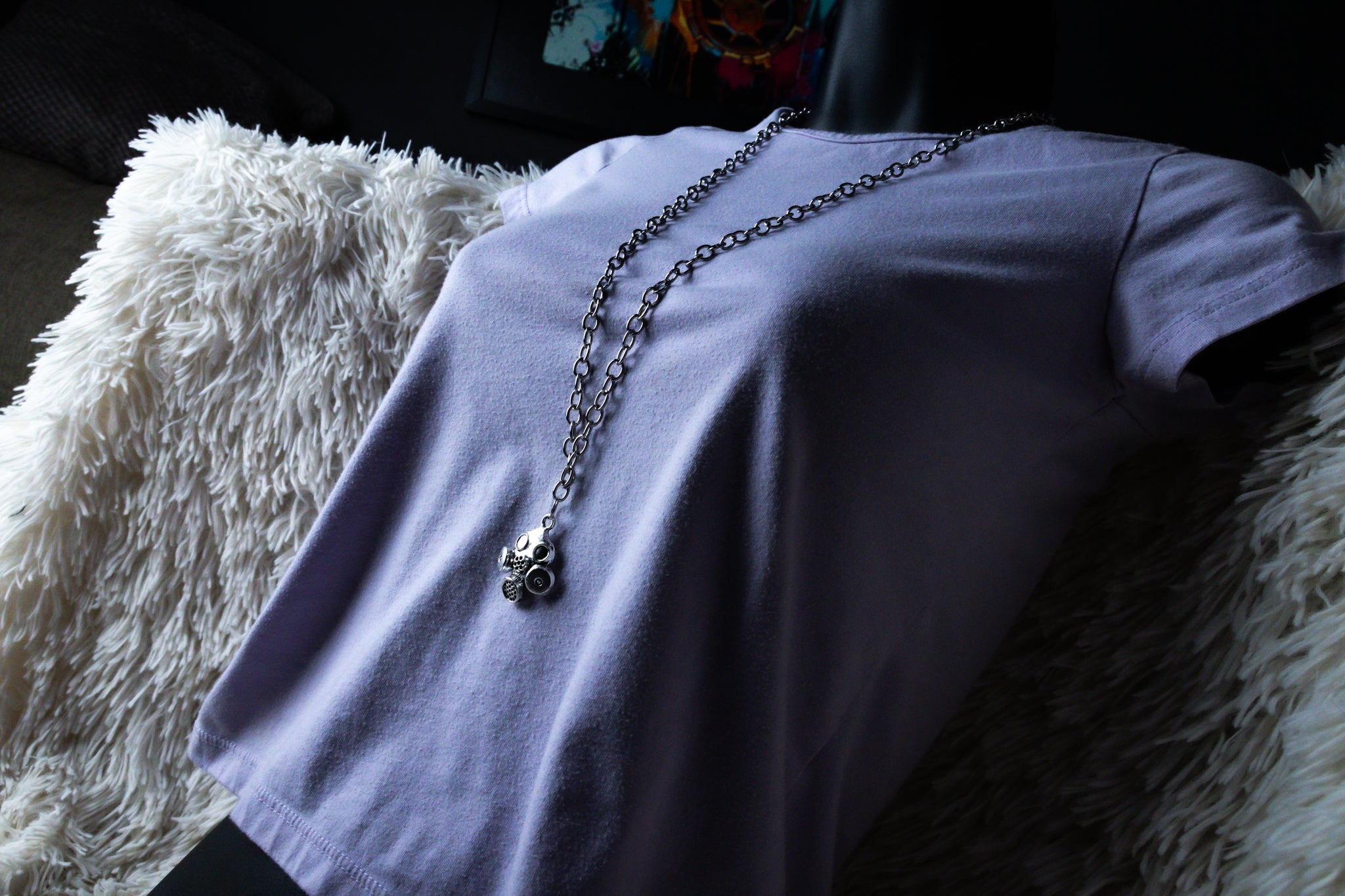 Handmade Long-Length Firefighter Gas Mask Necklace