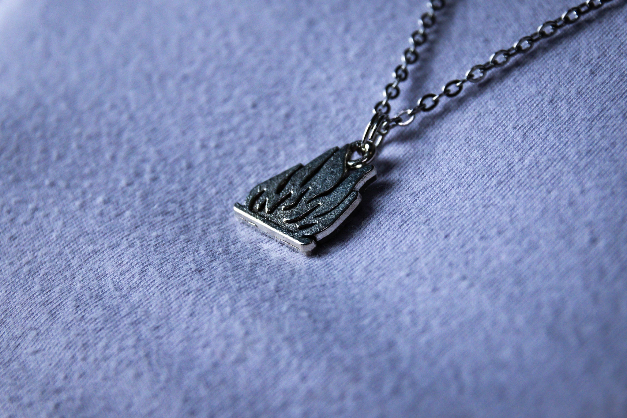 Handmade Short-Length Firefighter Flame Necklace