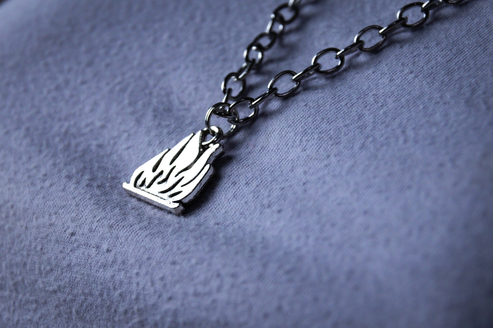 Handmade Medium-Length Firefighter Flame Necklace