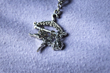 Handmade Medium-Length Firefighter Bird Pendant Necklace