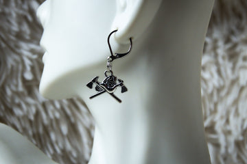 Handmade Firefighter Axe Earring Set
