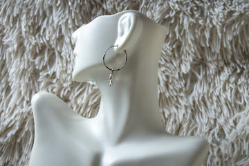 Handmade Firefighter Axe Hoop Earrings