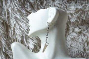 Handmade Firefighter Saw Blade Earrings