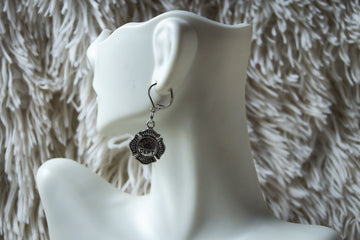Handmade Small Firefighter Shield Earrings