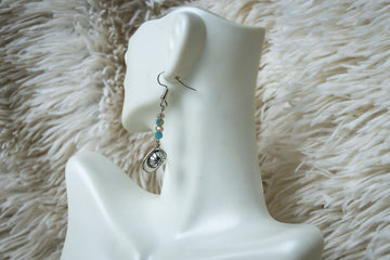 Handmade Firefighter Helmet and Bead Earrings