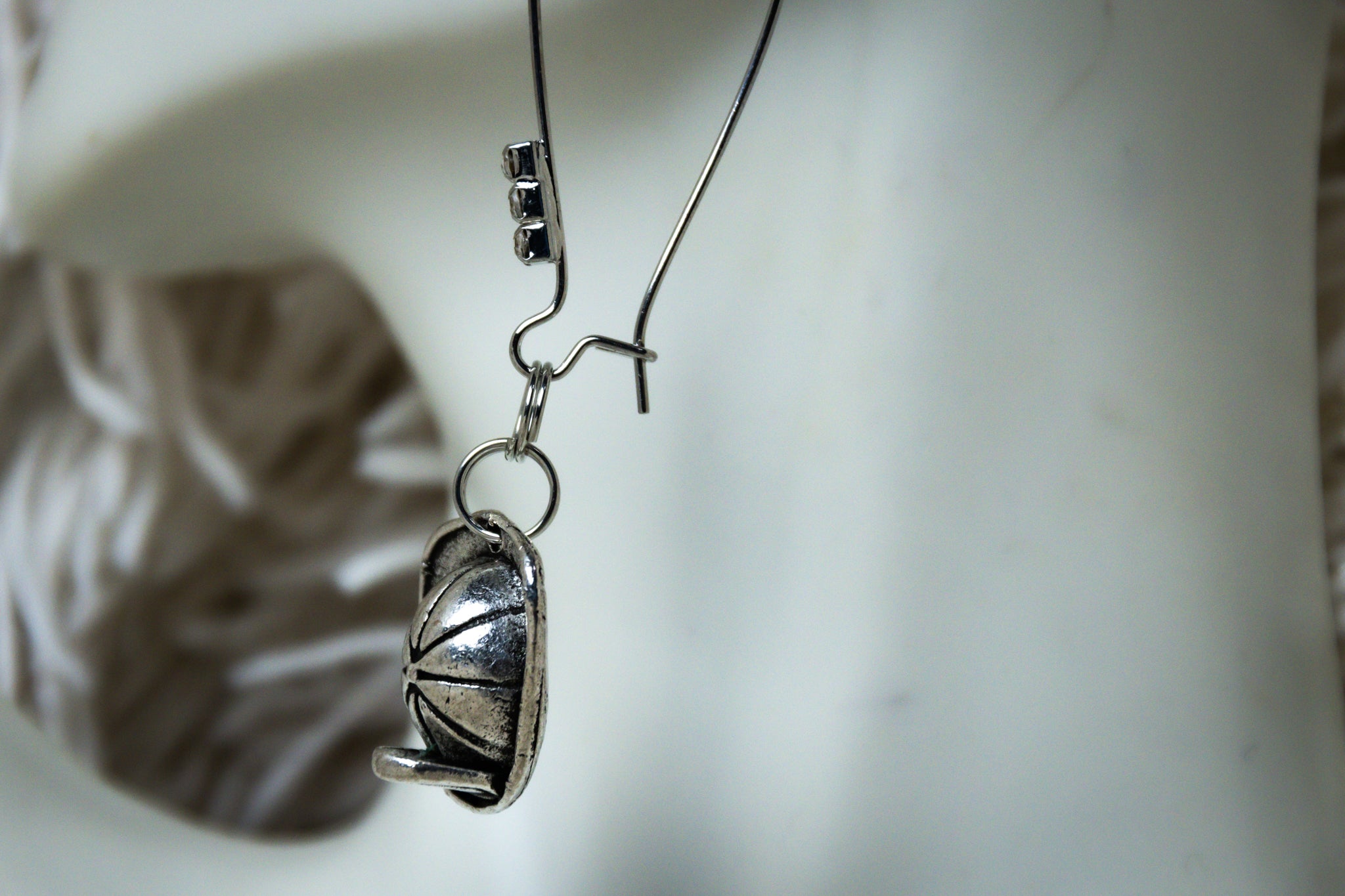 Handmade Firefighter Helmet Hoop Earrings