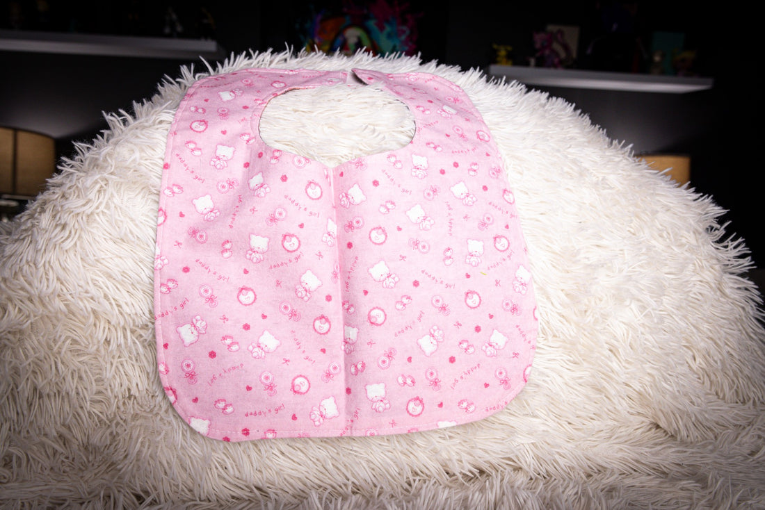 Pink Teddy Bear Baby Bib