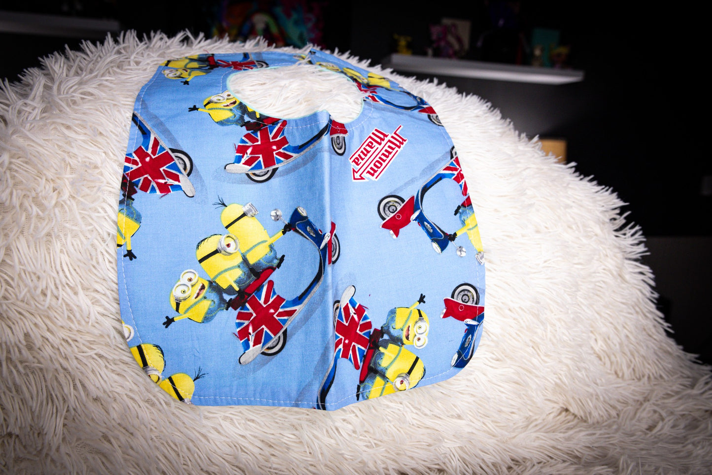 Blue Minion Baby Bib