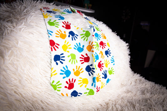 Mini Handprints Baby Bib