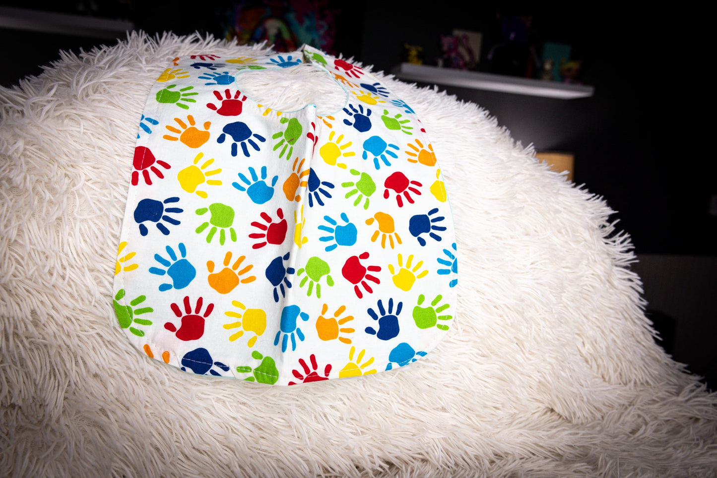 Mini Handprints Baby Bib