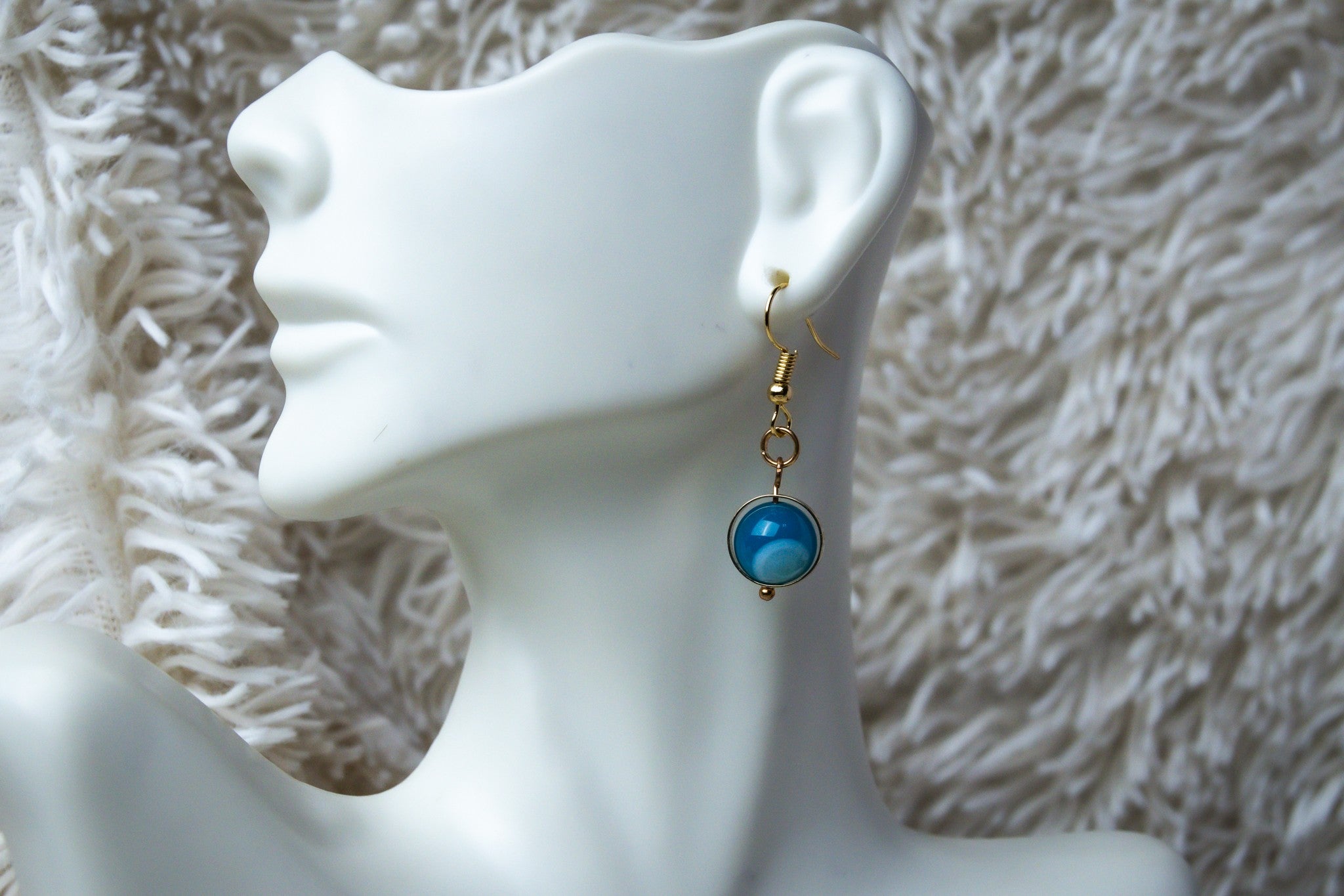 Luxury Blue Stone Necklace and Earring Set
