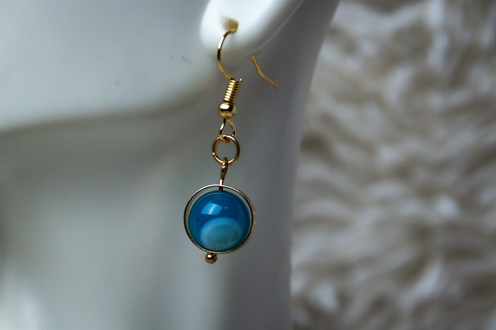 Luxury Blue Stone Necklace and Earring Set