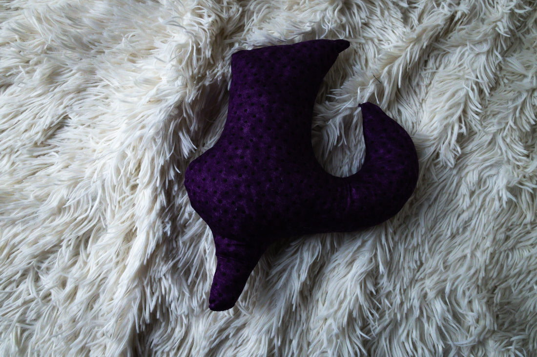 Handmade Small Purple Shoe Pillow