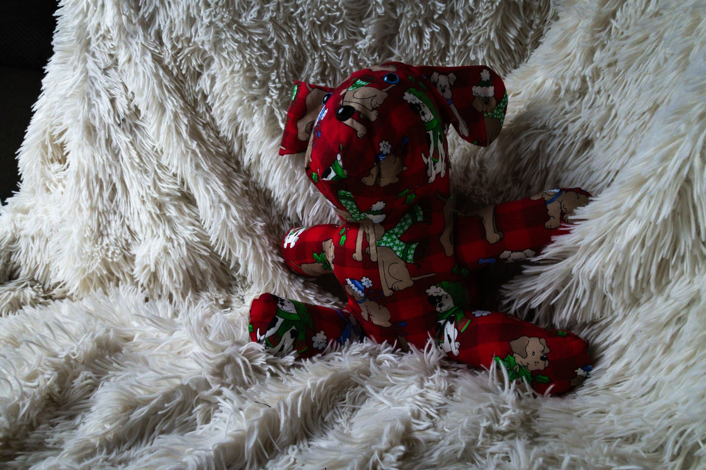 Handmade Small Christmas Bear Stuffed Animal