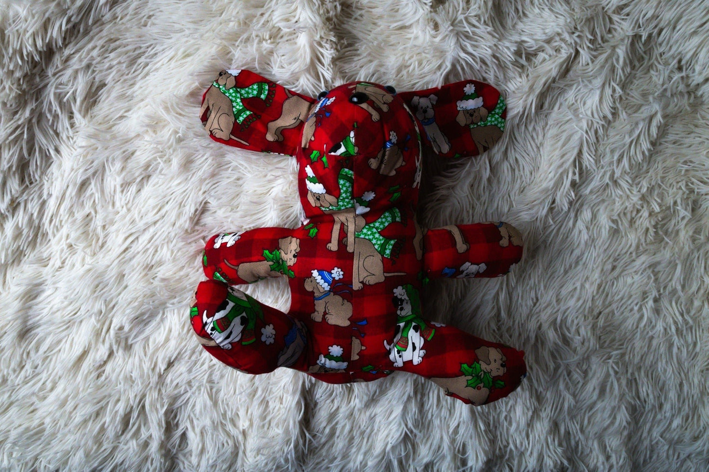 Handmade Small Christmas Bear Stuffed Animal