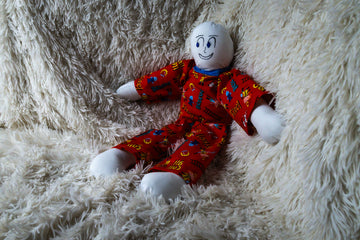 Handmade Red Fabric Boy Doll for Kids