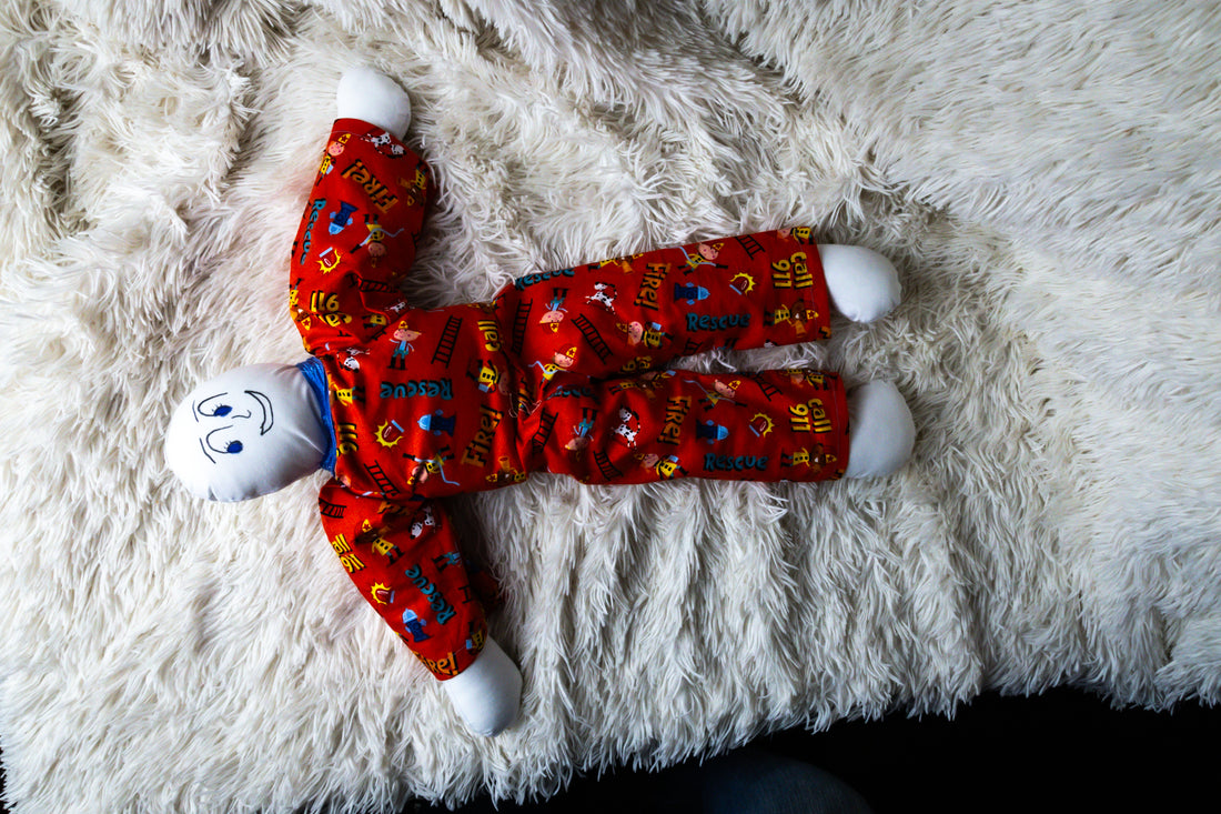 Handmade Red Fabric Boy Doll for Kids