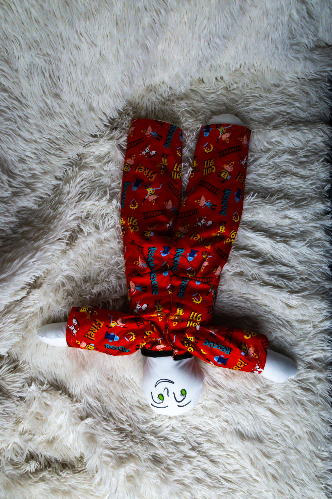 Handmade Small Red Fabric Boy Doll