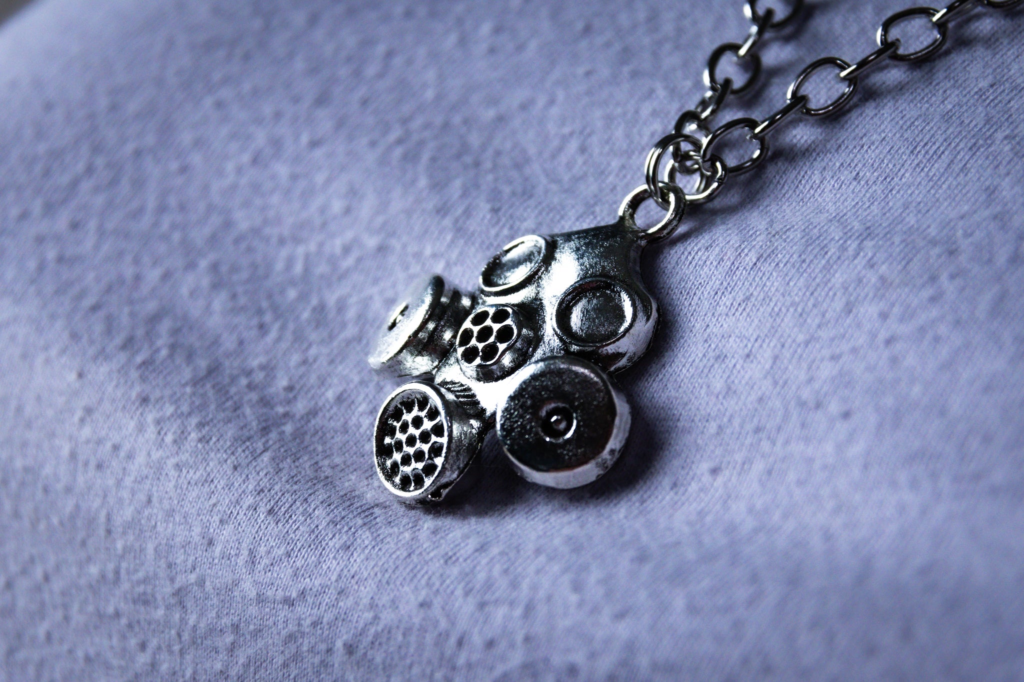 Handmade Short-Length Firefighter Gas Mask Necklace