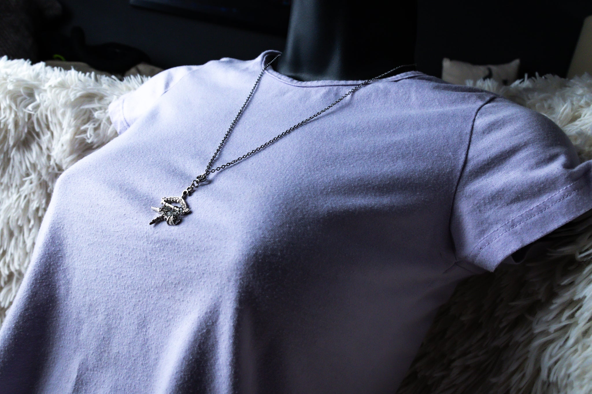 Handmade Medium-Length Firefighter Bird Pendant Necklace