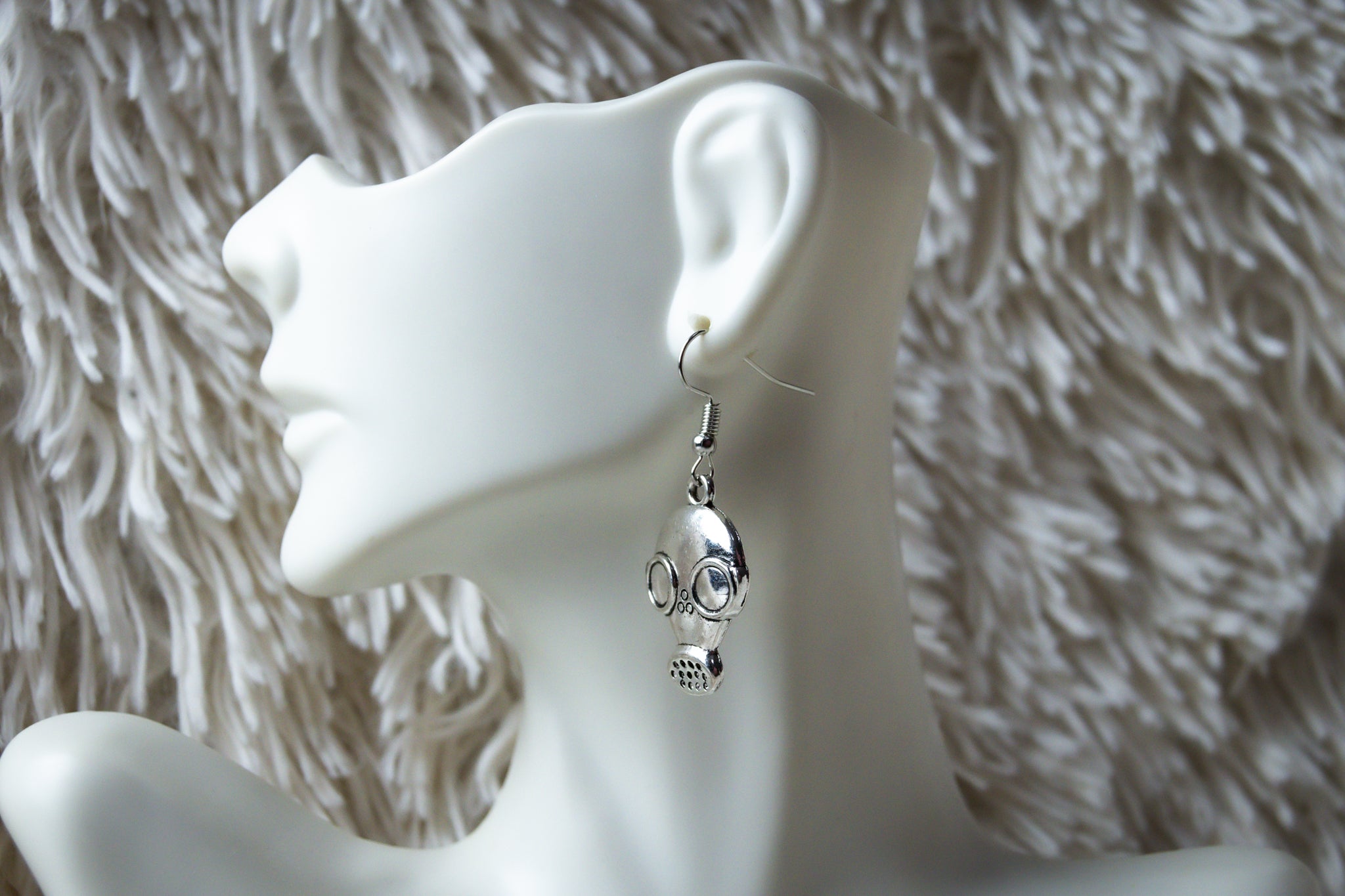 Handmade Firefighter Mask Earrings