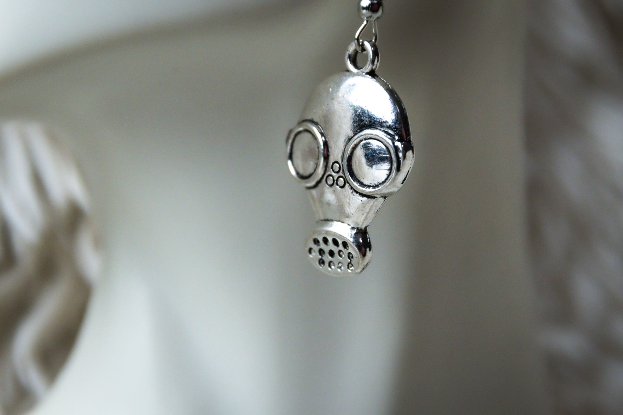 Handmade Firefighter Mask Earrings