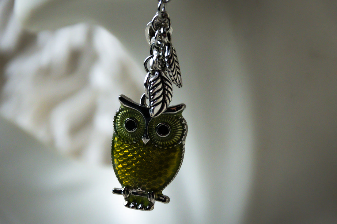 Handmade Firefighter Yellow Owl Earrings