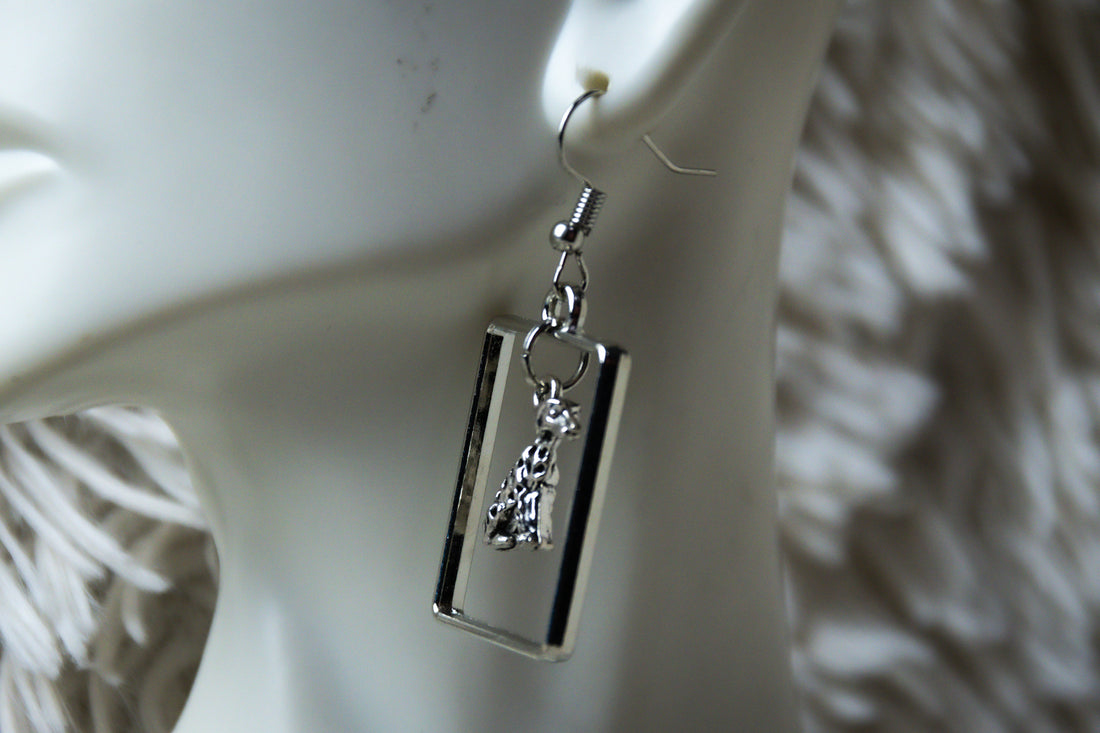 Handmade Firefighter Dog Earrings
