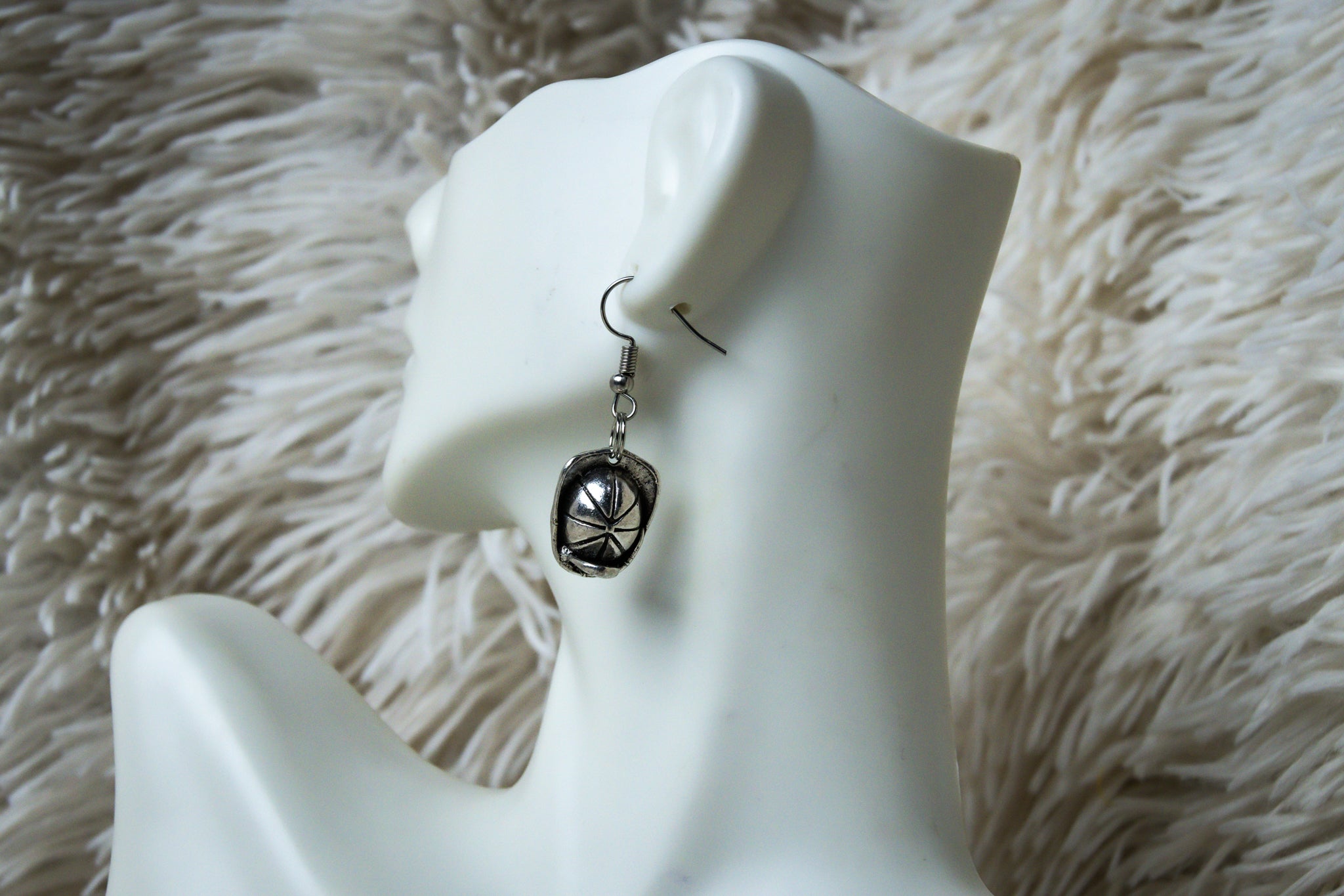 Handmade Small Firefighter Helmet Earrings