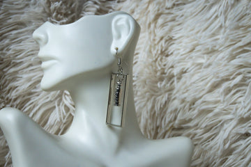 Handmade Framed Fire Extinguisher Earrings