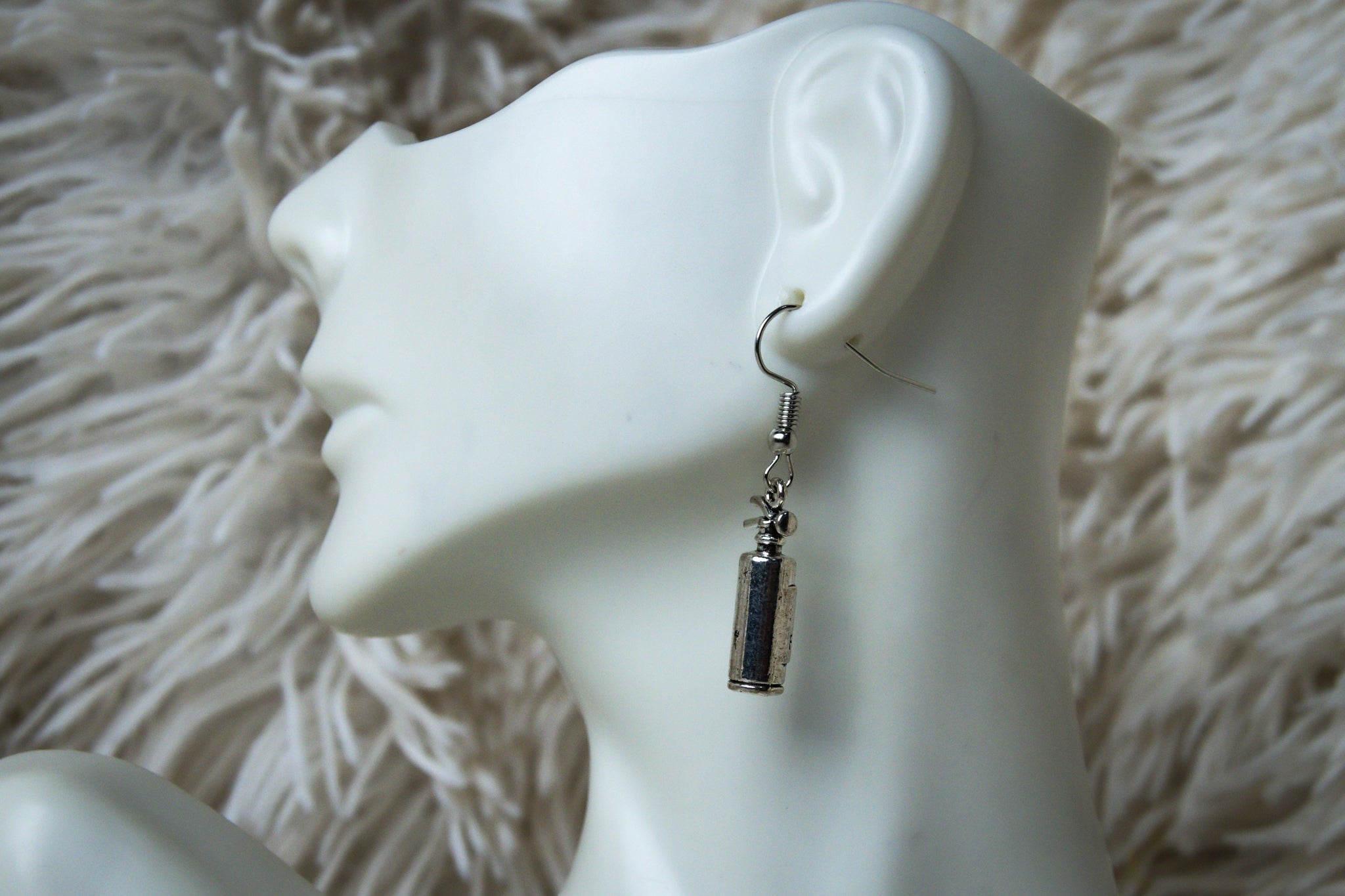 Handmade Small Fire Extinguisher Earrings