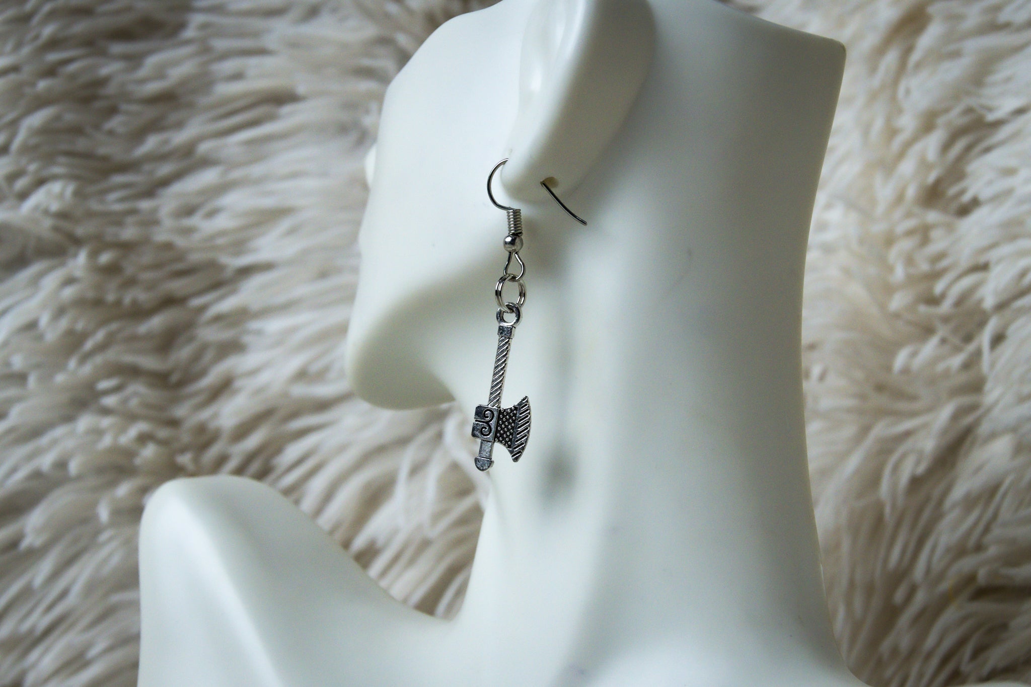 Handmade Firefighter Axe Earrings