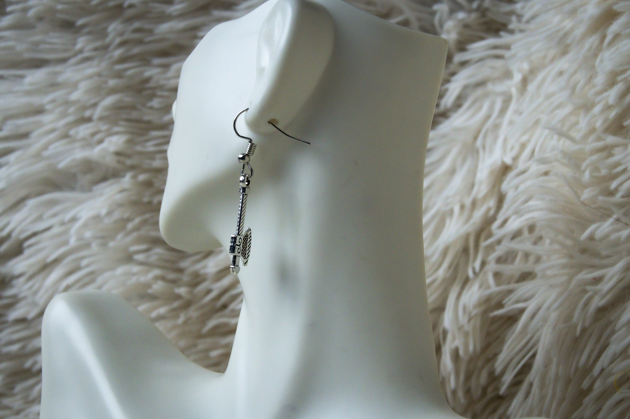 Handmade Small Firefighter Axe Earrings