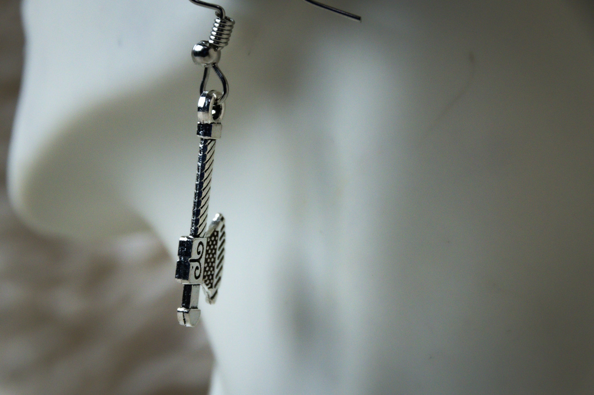 Handmade Small Firefighter Axe Earrings