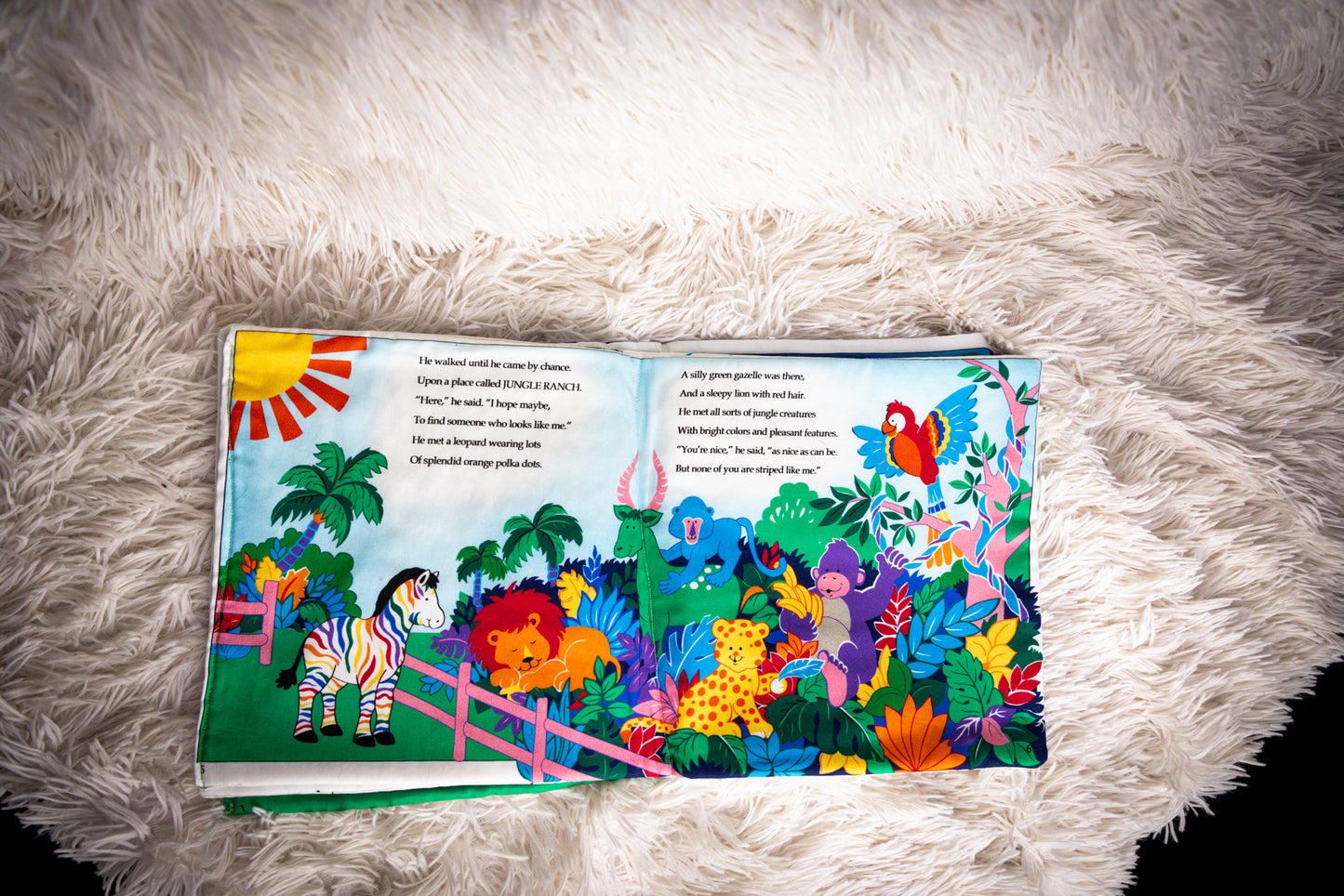 The Rainbow Zebra - Fabric Child's Story Book