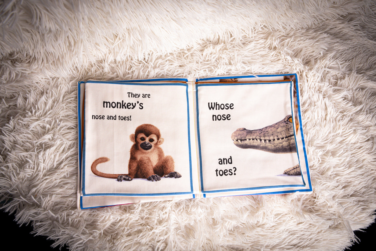 Whose Nose And Toes - Fabric Child's Story Book