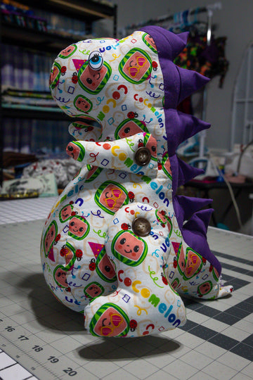 Handcrafted Light Purple Spiked Dragon Plush with Vibrant Violet Accents