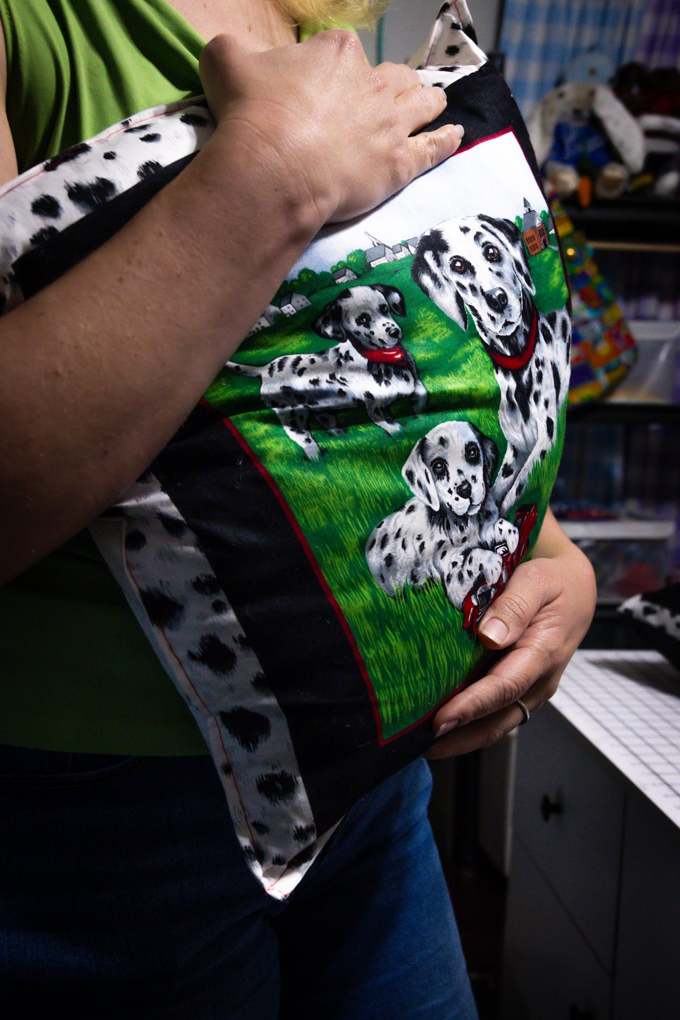 Handmade Dalmation Dog Design Pillow