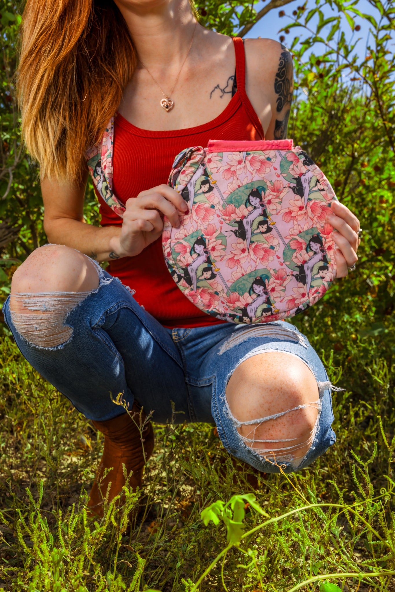 Elegant Handmade Pink Fabric Handbag